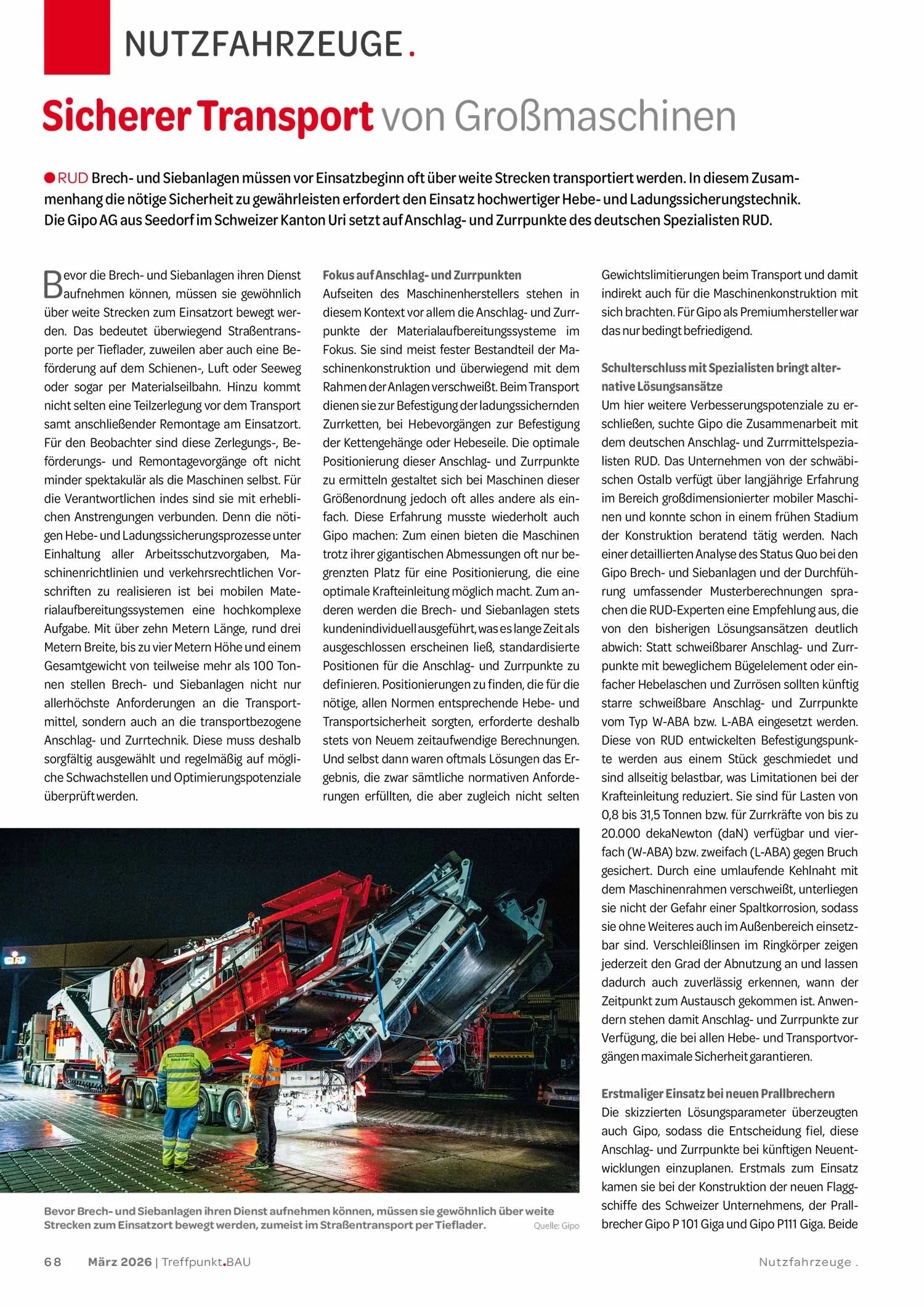 Titelblatt Presse treffpunkt Bau RUD