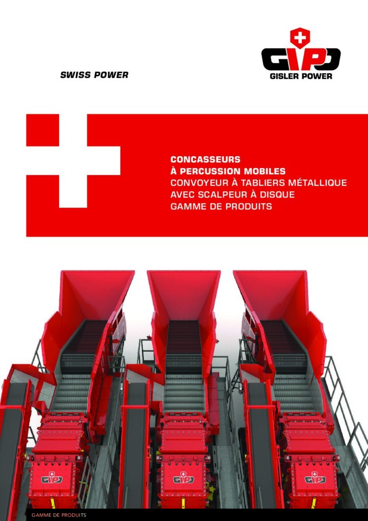 Concasseurs à percussion mobiles – convoyeur à plaques avec scalpeur à rouleaux – gamme de produits FR